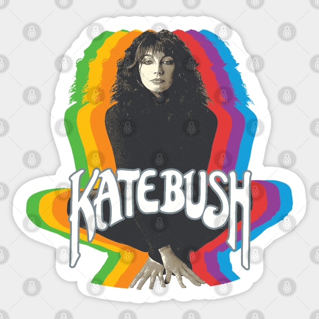 Retro Kate Bush Fanart Design Sticker by Bingung Mikir Nama Design